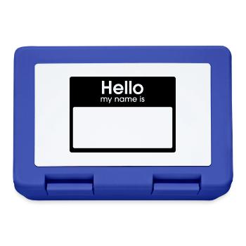 Hello my name is - Brotdose - Royalblau - Vorne