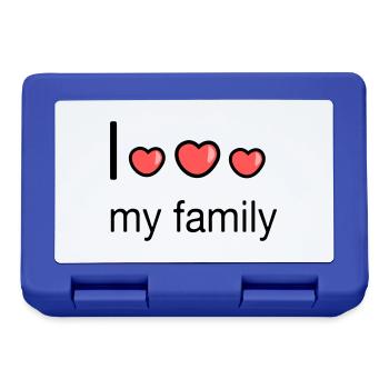 I love my family - Lunchbox - royal blue - Front