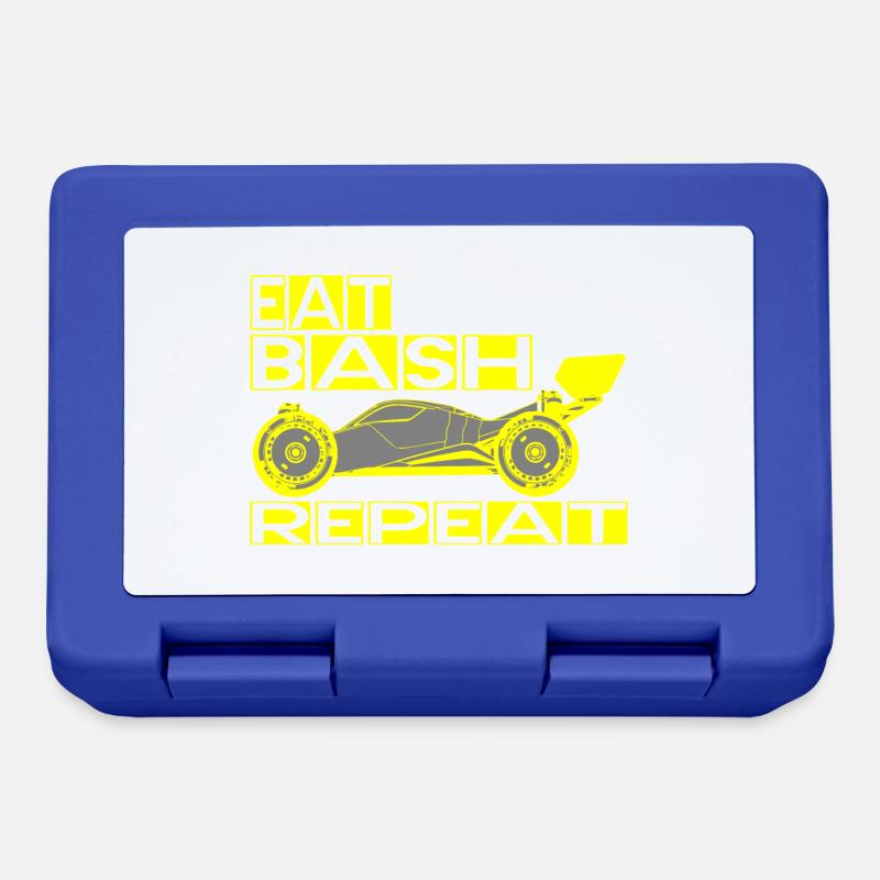 eat sleep bash repeat - Brotdose - Royalblau