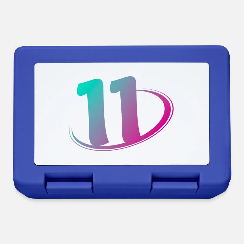 Numéro 11 multicolore - Boîte à goûter - bleu royal
