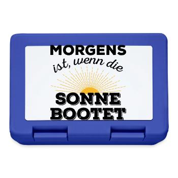 Morgens ist wenn die Sonne bootet - Brotdose - Royalblau - Vorne