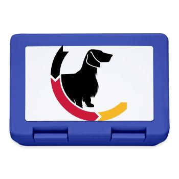 Dachshund longhair 2 Germany 3c - Lunchbox - royal blue - Front