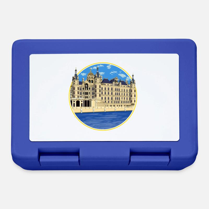 Schweriner Schloss - Brotdose - Royalblau