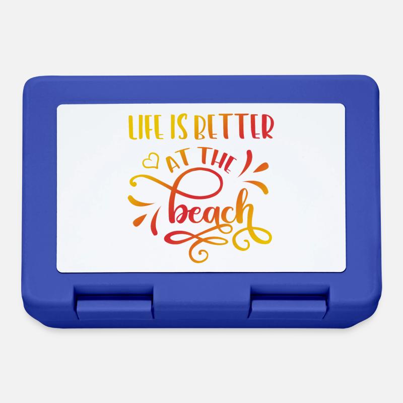 LA VIE EST MIEUX À LA PLAGE - Boîte à goûter - bleu royal