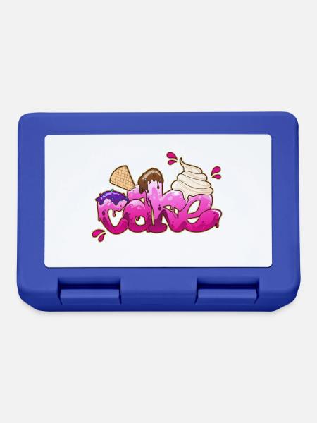 Cake Graffiti Schriftzug - Brotdose - Royalblau