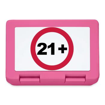 21st birthday 21+ - Lunchbox - pink - Front