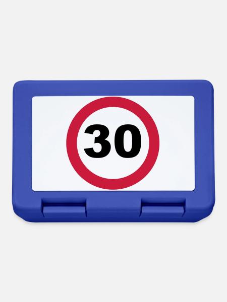 30e anniversaire - Boîte à goûter - bleu royal