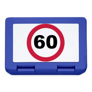 60. Geburtstag - Brotdose - Royalblau - Vorne