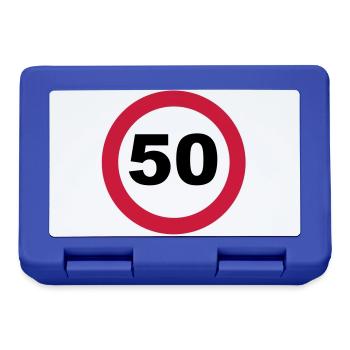 50th birthday sign - Lunchbox - royal blue - Front