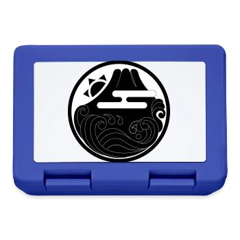 Japanisches Motiv "Fuji und Welle" - Brotdose - Royalblau - Vorne