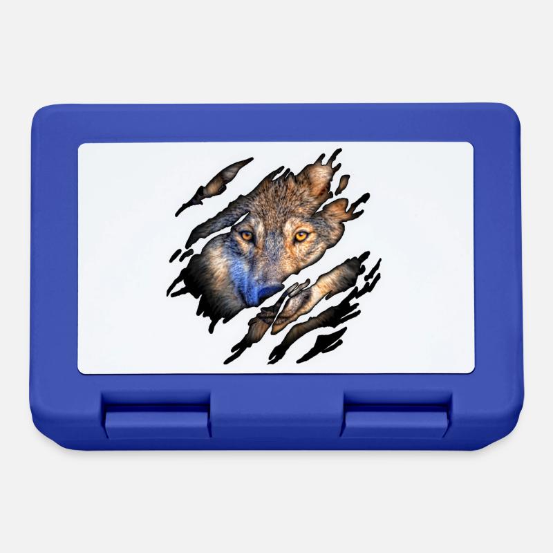 Wolf 2 in mir - Brotdose - Royalblau