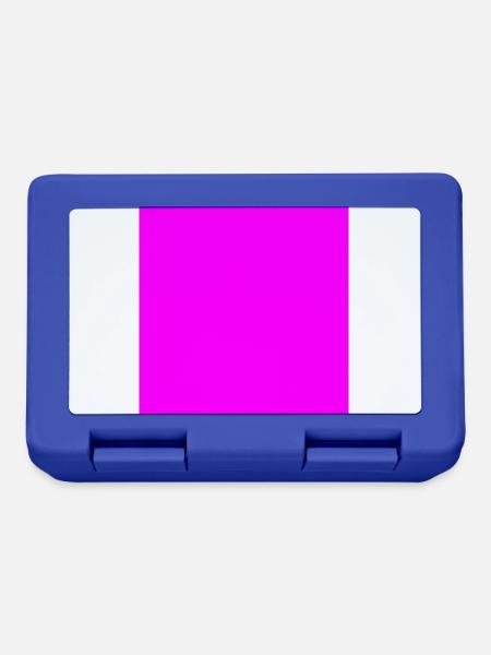 Quadrat pink - Brotdose - Royalblau