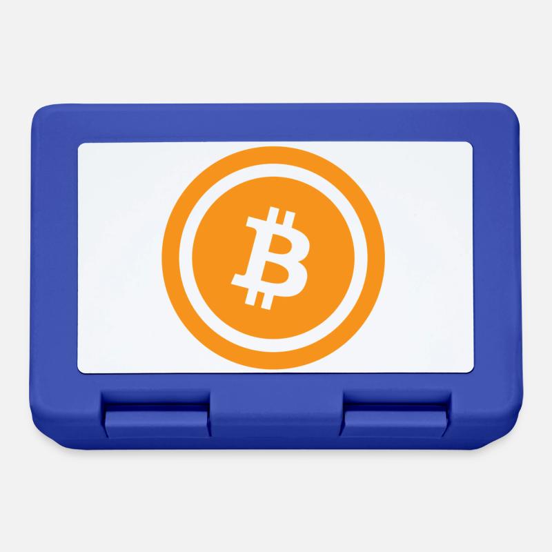 Bitcoin Logo - Brotdose - Royalblau