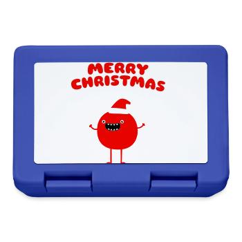 Lustiger Weihnachtsmann - Merry Christmas - Brotdose - Royalblau - Vorne