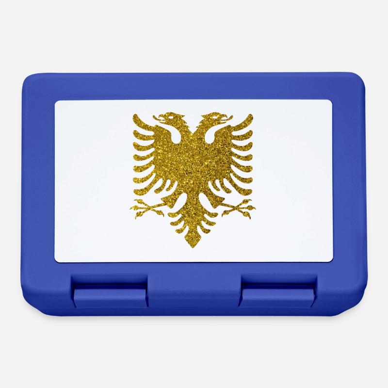 ALBANIA EAGLE GOLD Gift Idea Motif Design - Lunchbox - royal blue