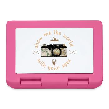 Show me the world - Boîte à goûter - rose - Devant