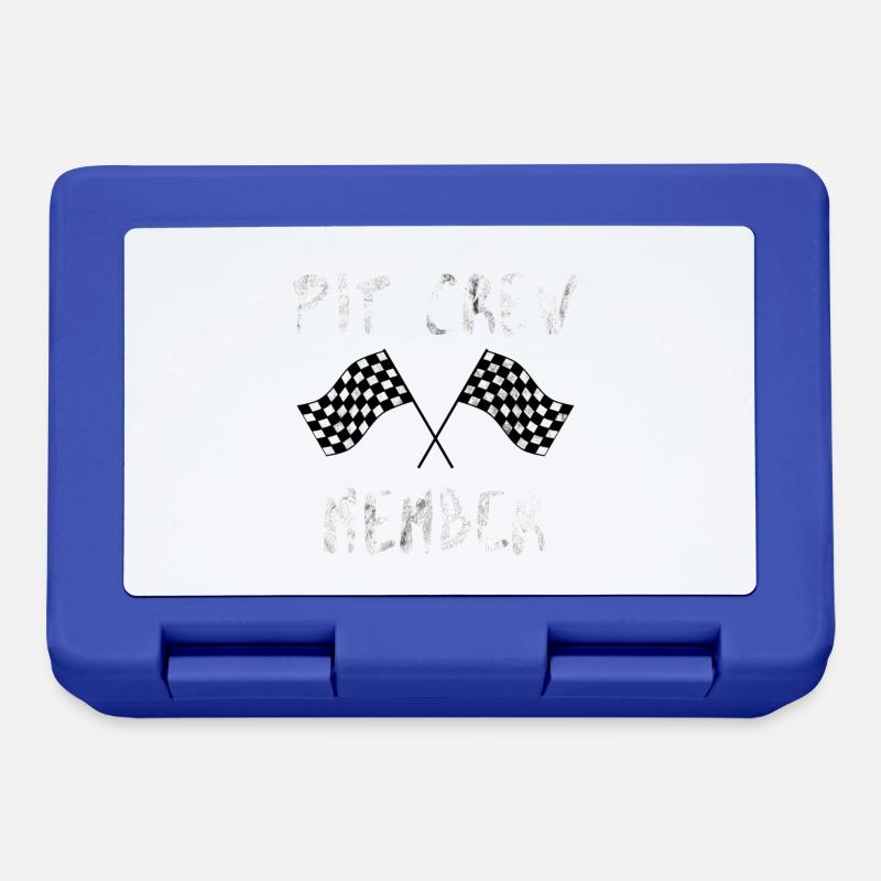 Pit Crew Member Rennwagen Geschenk Idee - Brotdose - Royalblau