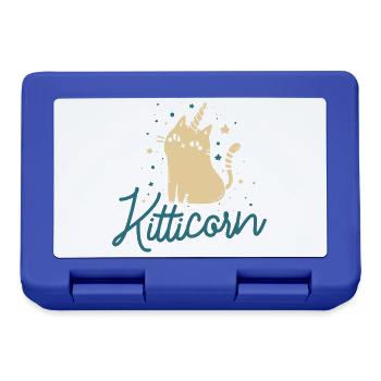 Kitticorn - Cat - Horn - chaton - Unicorn - Boîte à goûter - bleu royal - Devant