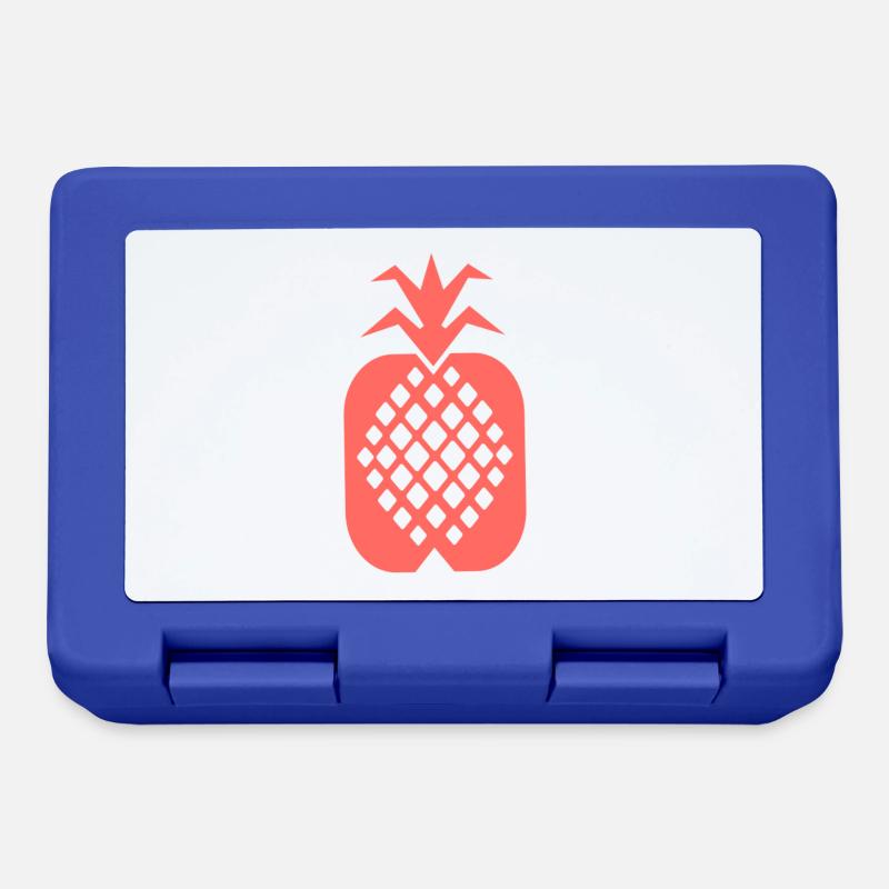 Pineapple motif - Lunchbox - royal blue