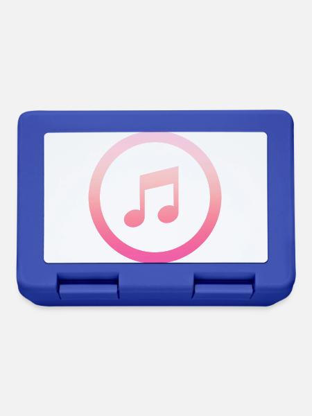 Schlichtes einfaches Pinkes Musik Design/Symbol - Brotdose - Royalblau