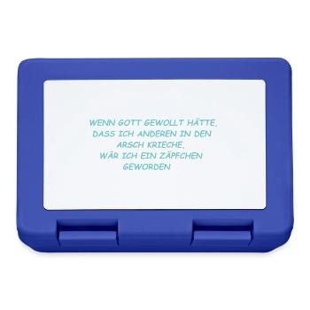 Wenn Gott gewollt hätte, wäre ich ein Zäpfchen ... - Brotdose - Royalblau - Vorne