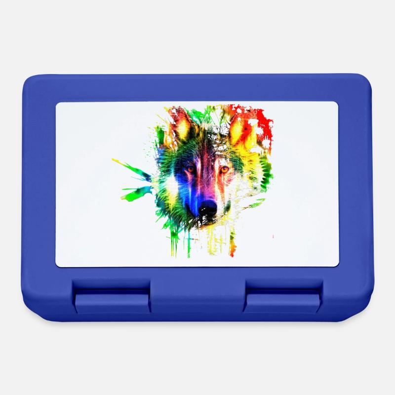 Wolf Splash Moderne - Boîte à goûter - bleu royal