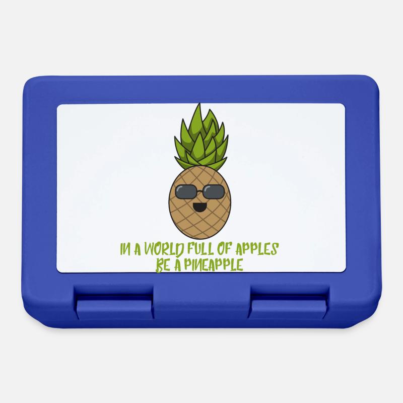 Pineapple cool with sunglasses gift saying fruit - Lunchbox - royal blue