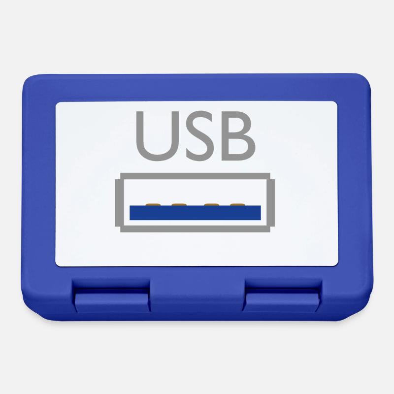 USB - Boîte à goûter - bleu royal