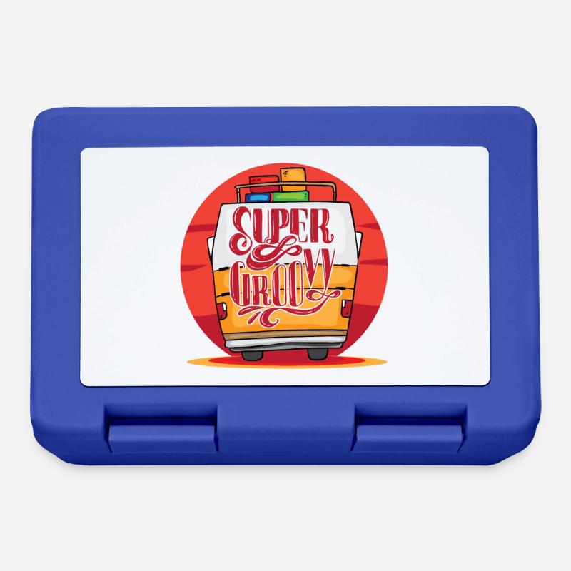 Retro Vintage Tshirt Super Groovy - Lunchbox - royal blue