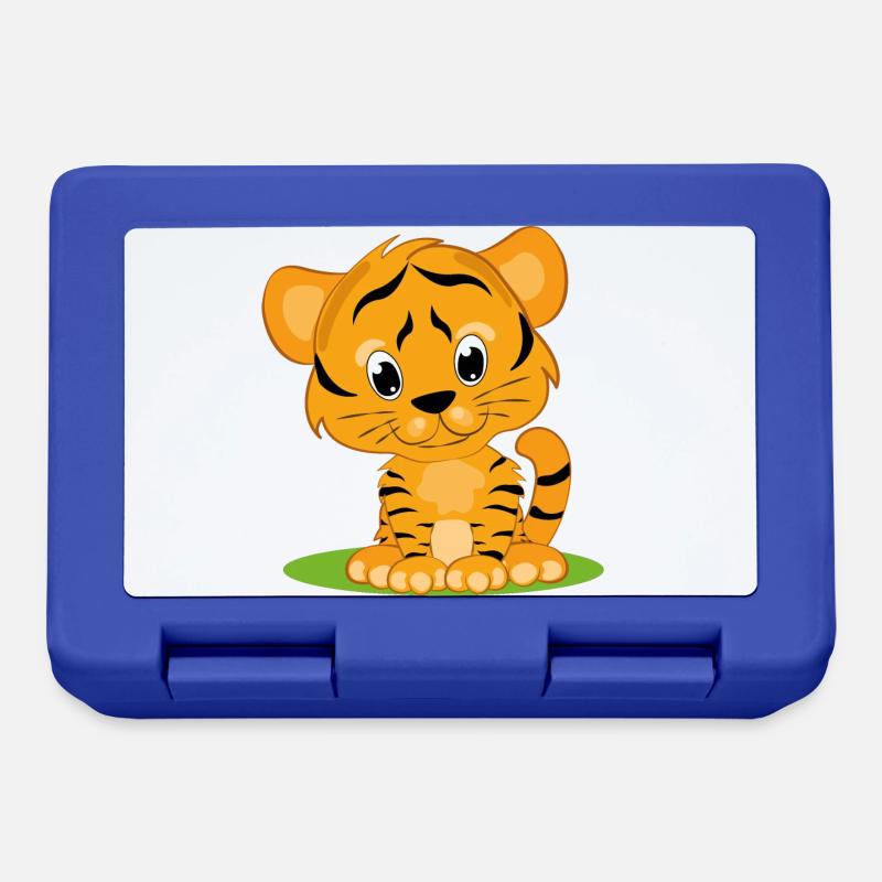 Kinder Tiger - Brotdose - Royalblau