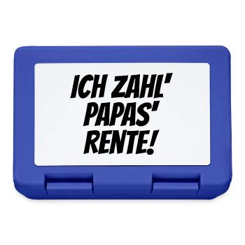 Ich zahl' Papas Rente! - Brotdose - Royalblau - Vorne
