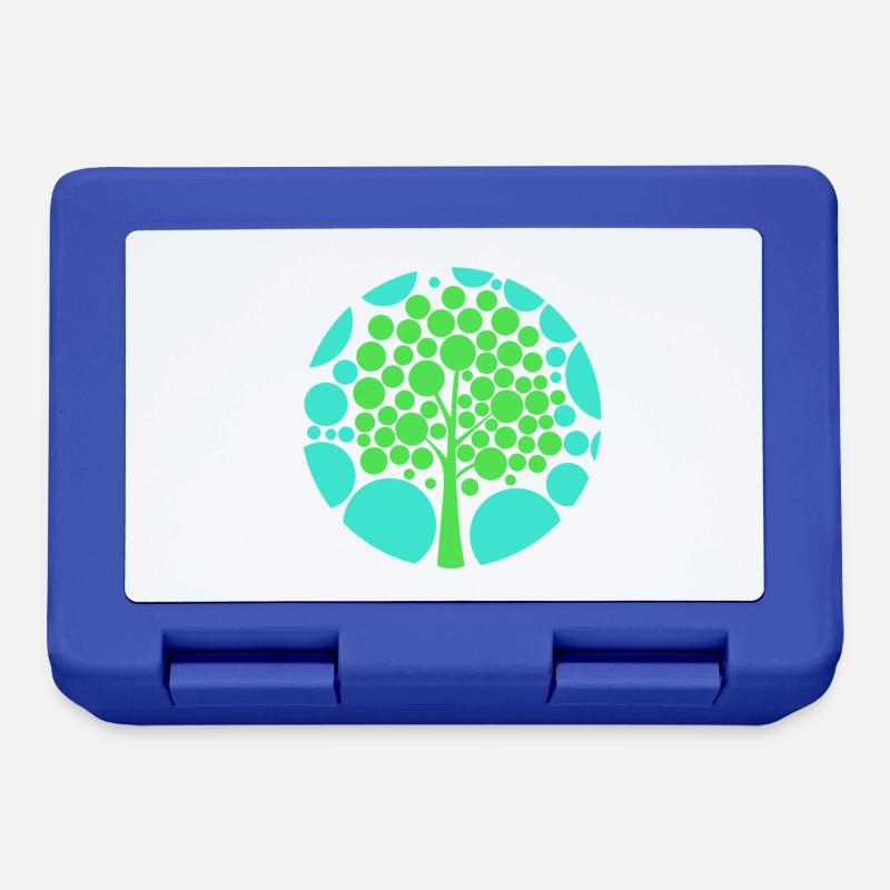 Optische Täuschung Baum - Brotdose - Royalblau