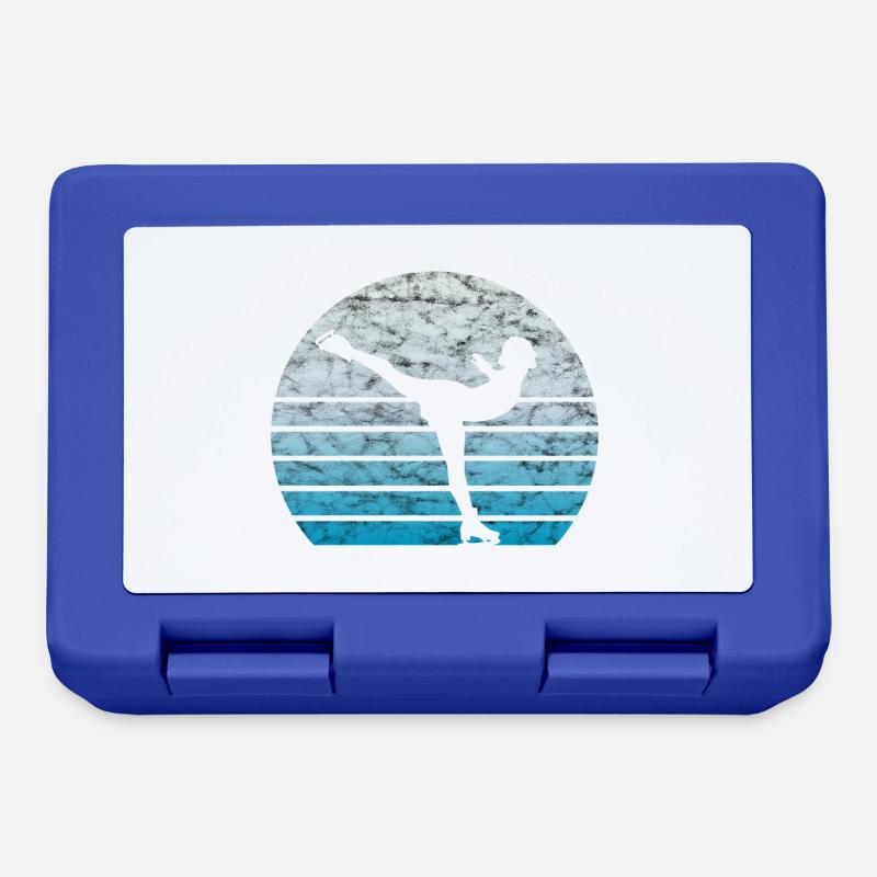 Eiskunstlauf Eiskunstläufer Retro Vintage Geschenk - Brotdose - Royalblau