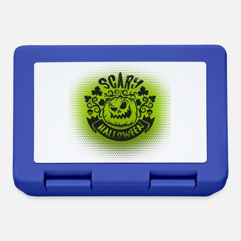 Idée de cadeau d'automne citrouille effrayant Halloween - Boîte à goûter - bleu royal