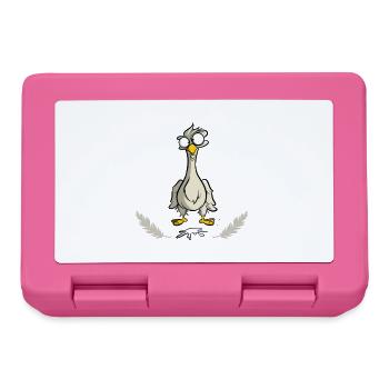 Mach`s wie der Vogel - Scheiss drauf - Brotdose - Pink - Vorne