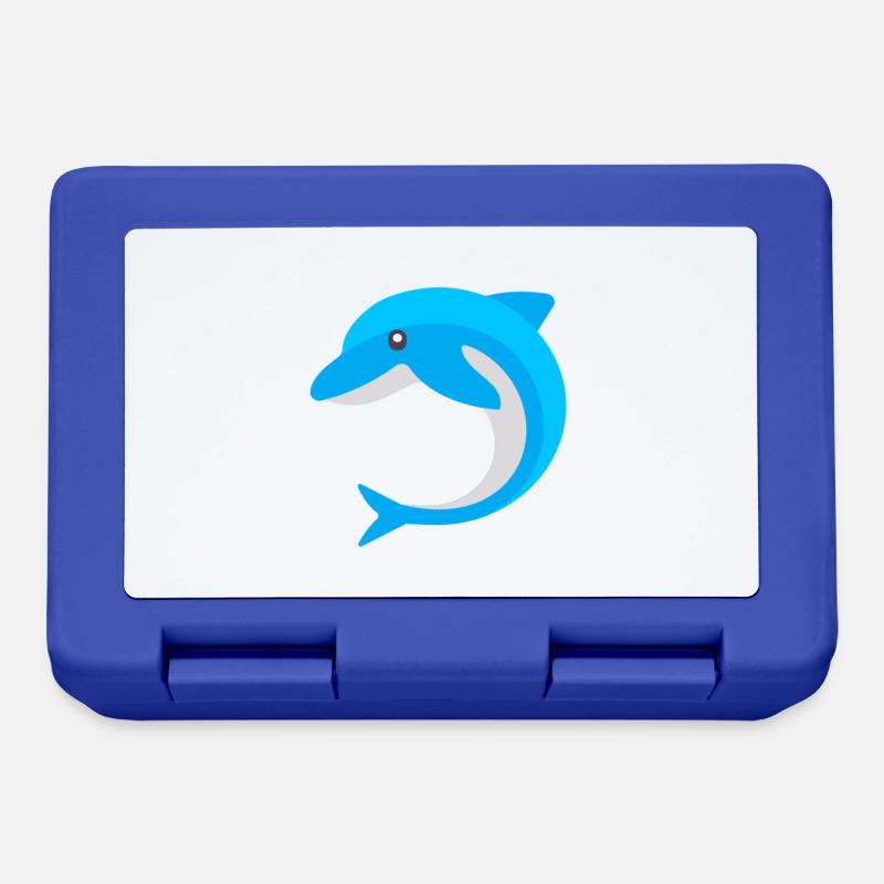 blauer Delphin - Brotdose - Royalblau