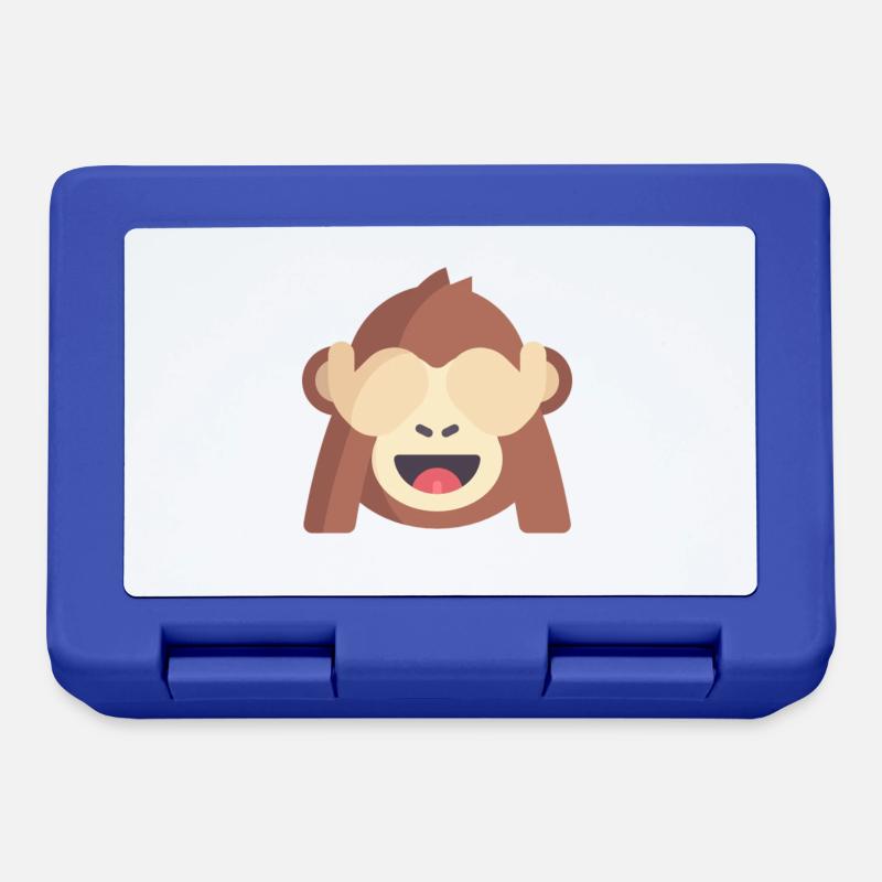 süßes Affen Emoticon - Brotdose - Royalblau