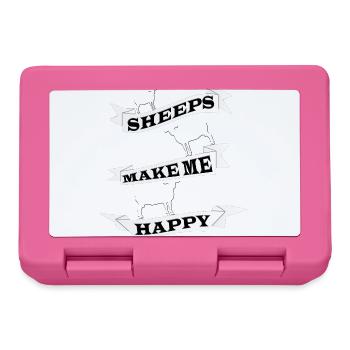 sheep - Lunchbox - pink - Front
