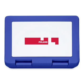 Poland flag flag pole gift - Lunchbox - royal blue - Front