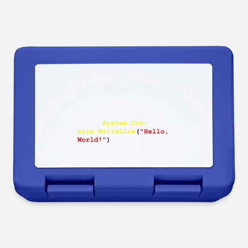 Programme cadeau pour les développeurs Hello World C # Sharp - Boîte à goûter - bleu royal