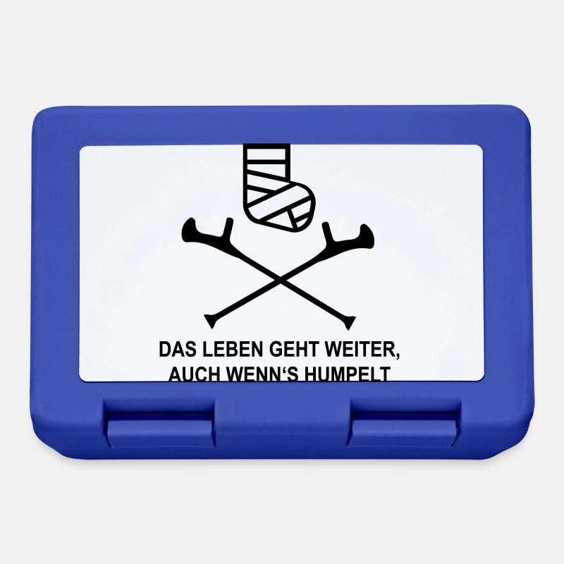 Gipsbein - Brotdose - Royalblau