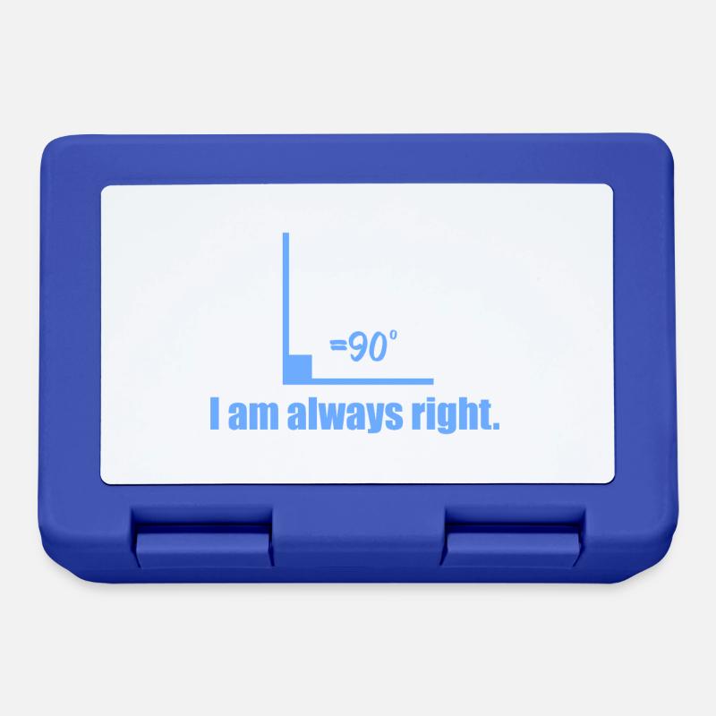 Geek I'm Always Right -Geschenkidee - Brotdose - Royalblau