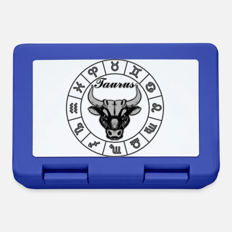 Taurus Sternzeichen Stier - Brotdose - Royalblau