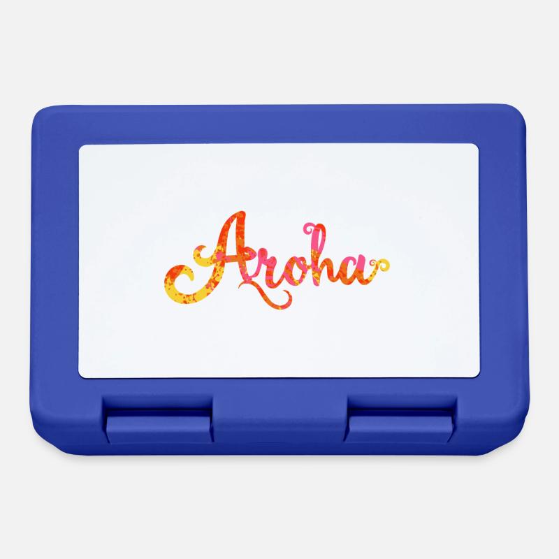 Aroha Liebe in Maori Sprache - Geschenkidee - Brotdose - Royalblau