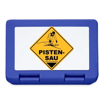 Pistensau Road Sign -. Apres Ski - Brotdose - Royalblau - Vorne