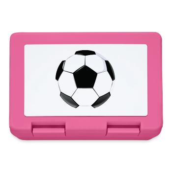 shiny detail football soccer ball - Lunchbox - pink - Front