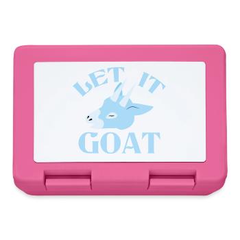 laisse-le chèvre avec un jeu de mots drôle - Boîte à goûter - rose - Devant