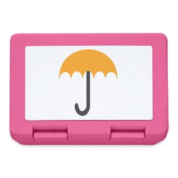 Parapluie orange et gris - Boîte à goûter - rose - Devant