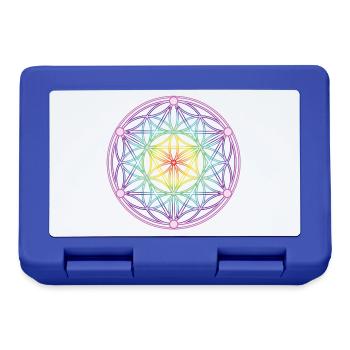 Seed of Life & Tetrahedron - Lunchbox - royal blue - Front