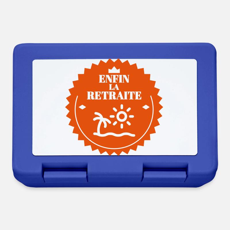retraite / retraité / retraitée / pension - Boîte à goûter - bleu royal